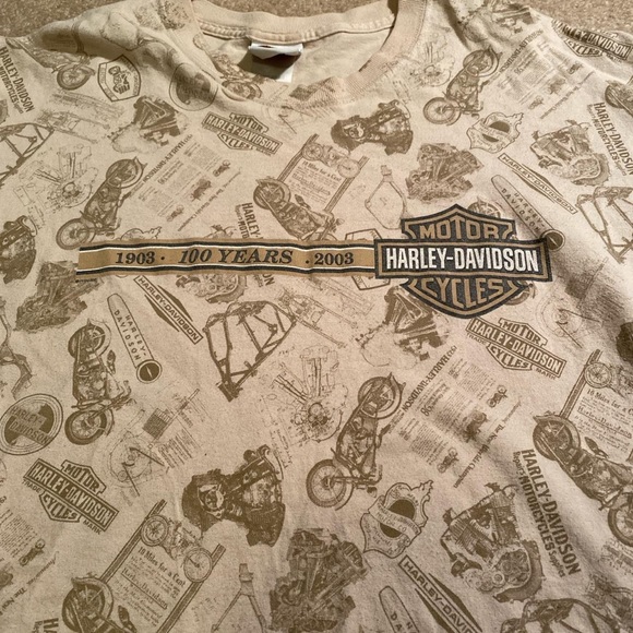 tan harley-davidson tee - Picture 2 of 4